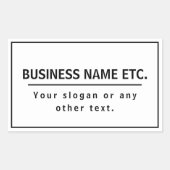 Sticker Rectangulaire Noir et blanc polyvalent (Devant)