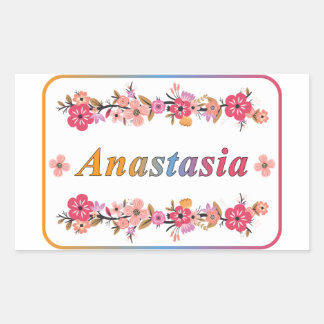 Sticker Rectangulaire Nom Anastasia