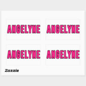 Sticker Rectangulaire Nom Angelyne (Feuille)
