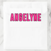 Sticker Rectangulaire Nom Angelyne (Sac)