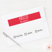 Sticker Rectangulaire Nom Balise Badge Incluant Pronoun Choice (Enveloppe)