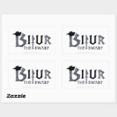 Sticker Rectangulaire Nom bifurque (Feuille)
