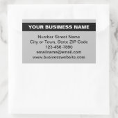 Sticker Rectangulaire Nom commercial en surbrillance sur Grey (Sac)