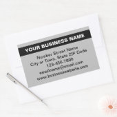 Sticker Rectangulaire Nom commercial en surbrillance sur Grey (Enveloppe)