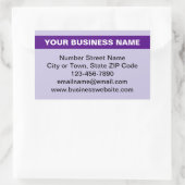 Sticker Rectangulaire Nom commercial en surbrillance sur Purple (Sac)