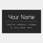 Sticker Rectangulaire Nom commercial minimal moderne et autres informati (Devant)