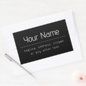 Sticker Rectangulaire Nom commercial minimal moderne et autres informati (Enveloppe)