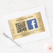 Sticker Rectangulaire Nom commercial or qr code Facebook (Enveloppe)