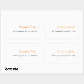 Sticker Rectangulaire Nom de calligraphie simple professionnelle (Feuille)