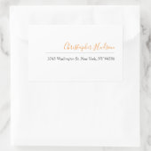 Sticker Rectangulaire Nom de calligraphie simple professionnelle (Sac)