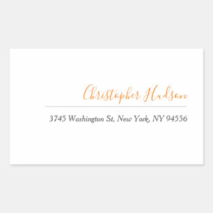 Sticker Rectangulaire Nom de calligraphie simple professionnelle