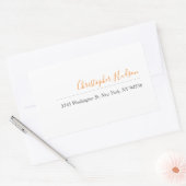 Sticker Rectangulaire Nom de calligraphie simple professionnelle (Enveloppe)