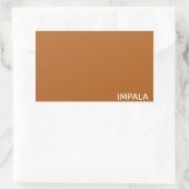 Sticker Rectangulaire Nom de couleur brun Impala (Sac)