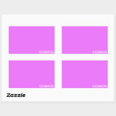 Sticker Rectangulaire Nom de couleur pourpre cosmos (Feuille)