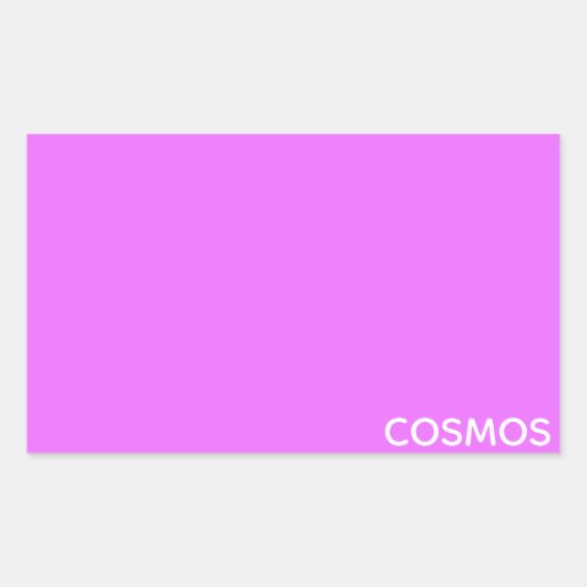 Sticker Rectangulaire Nom de couleur pourpre cosmos (Devant)