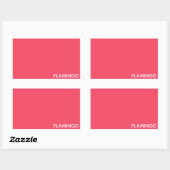 Sticker Rectangulaire Nom de couleur rose Flamant rose (Feuille)