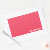 Sticker Rectangulaire Nom de couleur rose Flamant rose (Enveloppe)