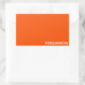 Sticker Rectangulaire Nom de couleur rouge persimon (Sac)