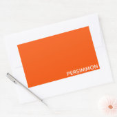 Sticker Rectangulaire Nom de couleur rouge persimon (Enveloppe)