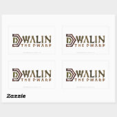 Sticker Rectangulaire Nom de Dwalin (Feuille)