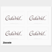 Sticker Rectangulaire Nom de Galadriel solide (Feuille)