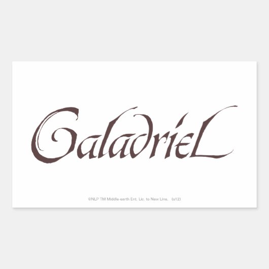 Sticker Rectangulaire Nom de Galadriel solide (Devant)