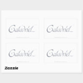 Sticker Rectangulaire Nom de Galadriel Texté (Feuille)