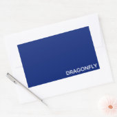 Sticker Rectangulaire Nom de la couleur bleue de la libellule (Enveloppe)