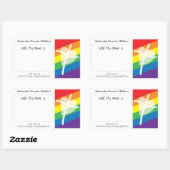 Sticker Rectangulaire Nom de l'église d'accueil Balise Affirmant le nom  (Feuille)