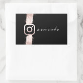 Sticker Rectangulaire Nom de maquillage simple et moderne Logo Instagra (Sac)