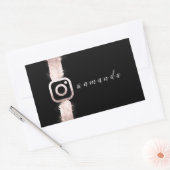 Sticker Rectangulaire Nom de maquillage simple et moderne Logo Instagra (Enveloppe)