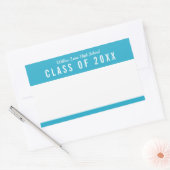 Sticker Rectangulaire Nom de réunion de classe de couleur modifiable (Enveloppe)