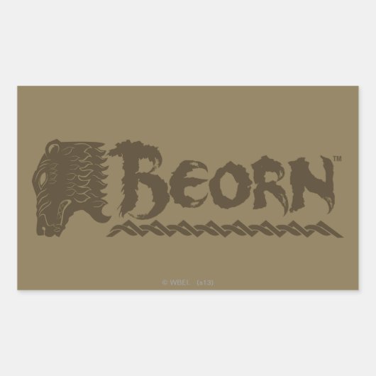 Sticker Rectangulaire Nom de tête d'ours BEORN™ (Devant)