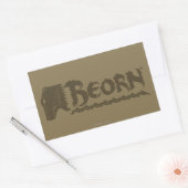 Sticker Rectangulaire Nom de tête d'ours BEORN™ (Enveloppe)