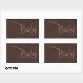 Sticker Rectangulaire Nom du bloc (Feuille)