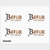 Sticker Rectangulaire Nom du bofur (Feuille)