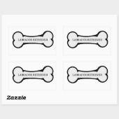 Sticker Rectangulaire nom du laboratoire sur l'os (Feuille)