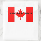 Sticker Rectangulaire Nom du Labrador Retriever sur le drapeau (Sac)