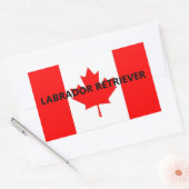 Sticker Rectangulaire Nom du Labrador Retriever sur le drapeau (Enveloppe)