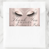 Sticker Rectangulaire Nom du Merci Date Rose Mariée Sweet 16e (Sac)