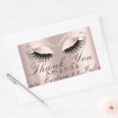 Sticker Rectangulaire Nom du Merci Date Rose Mariée Sweet 16e (Enveloppe)