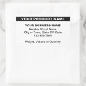 Sticker Rectangulaire Nom du produit en surbrillance sur blanc (Sac)