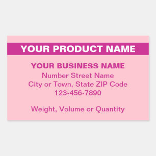 Sticker Rectangulaire Nom du produit en surbrillance sur l'autocollant R