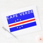 Sticker Rectangulaire nom du symbole du pays cape verde (Enveloppe)