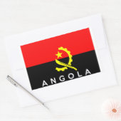 Sticker Rectangulaire nom du symbole du pays d'angola (Enveloppe)