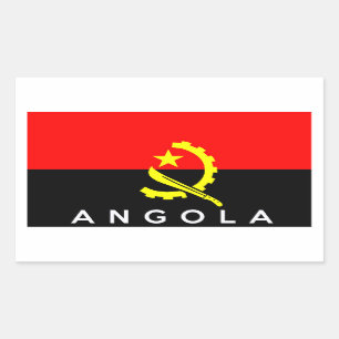 Sticker Rectangulaire nom du symbole du pays d'angola