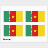 Sticker Rectangulaire nom du symbole du pays du cameroun (Feuille)