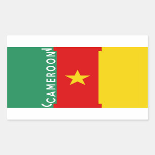 Sticker Rectangulaire nom du symbole du pays du cameroun