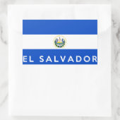 Sticker Rectangulaire nom du symbole du pays salvador (Sac)