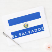 Sticker Rectangulaire nom du symbole du pays salvador (Enveloppe)
